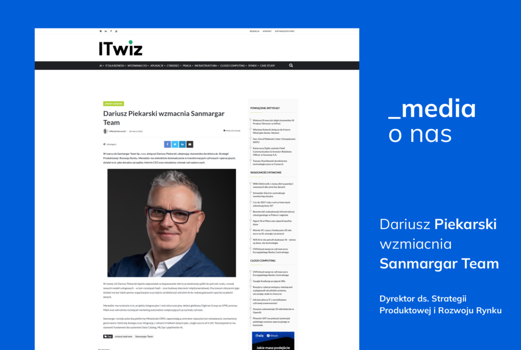 Dariusz Piekarski wzmacnia Sanmargar Team