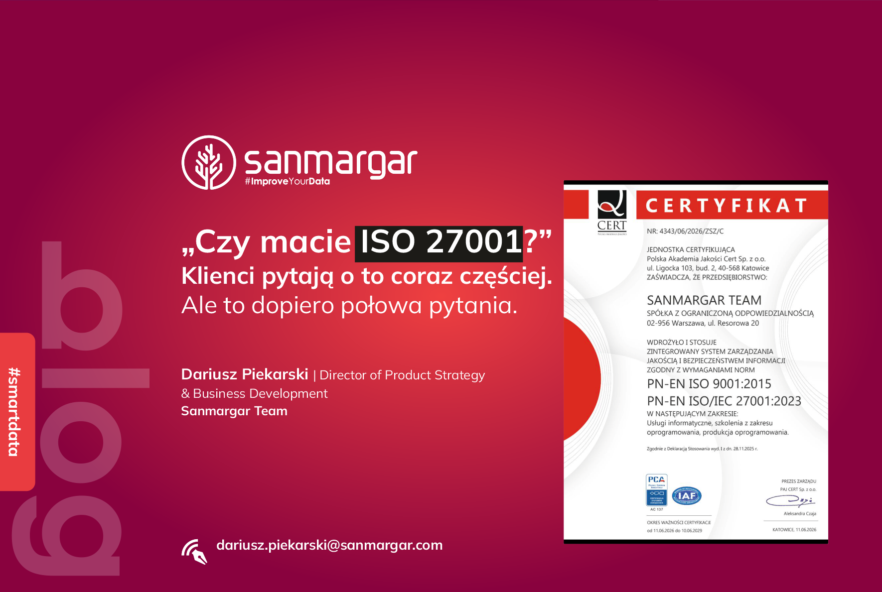 Czy macie ISO27001?